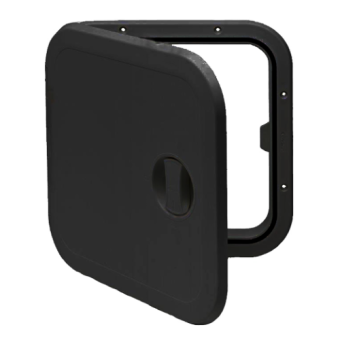 Allpa Plastic Hatch, 373x373mm, 180°, Removable, Black