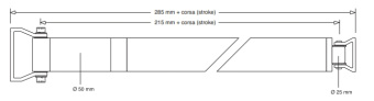 Double-Acting Electric Strut Thrust 24V - 300kg - 480mm