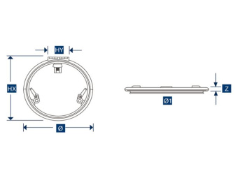 Lewmar 39922030 - 22 LP Low Profile Round Ø 588 mm