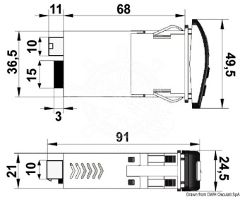 Osculati 19.755.01 - Switch for 1 windshield wiper 15 A