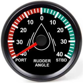 Hollex Rudder Gauge Black 9-32V Ø85mm
