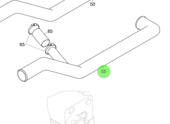 Steyr 2177803-1 - Engine Coolant Pipe for MO266K43, MO246K41, MO236K43, MO166K28