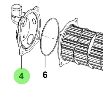 Bukh 00100-1U122 - Rear Heat Exchanger Cap for R210J Engines