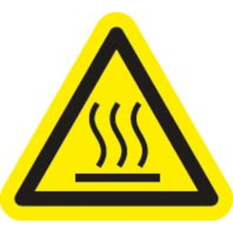 Marine Beware! Hot! Warning Sticker, Soft PVC, 50x50x50 mm