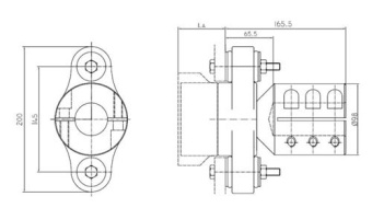 Aquadrive Thrust Block B10 Complete For CV15 ø45 External
