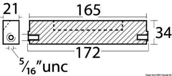 Evinrude 500789/433580 & OMC 60/300 HP U-Shaped Aluminium Anode - Osculati 43.316.34