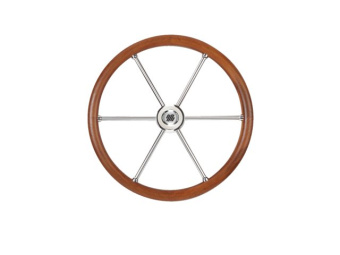 Ultraflex V85 Steering Wheel Teak 6 Spoke