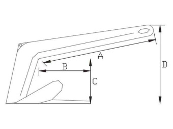 Bruce Anchor Polished Stainless Steel 316 - 8 kg