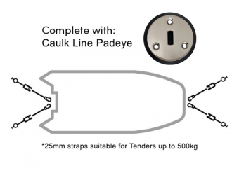 Rapid Marine PE25CLKIT-4-GY - Padeye Kit Caulk Line x 4, 4x25mm, Grey