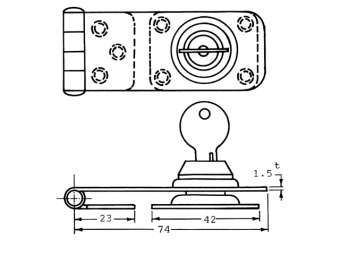 Safety Key Lock Hasps and Staples Talamex Stainless Steel 