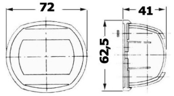 Osculati 11.406.02 - Compact 12 AISI 316/112.5° Green Navigation Light