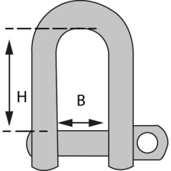 4WATER Galvanised Stamped Straight Shackles D8 *2