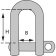 4WATER Galvanised Stamped Straight Shackles D8 *2