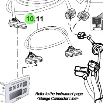 Bukh 00112-5S199 - Cluster Twin E.O.I Wiring Harness for R210J and S270J Engines