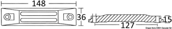 Osculati 43.290.00 - Zinc Plate Anode For 35/50 HP