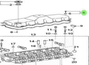 Nanni Diesel 970312522 - Cylinder Head Cover Bolt for T6 Series Engines