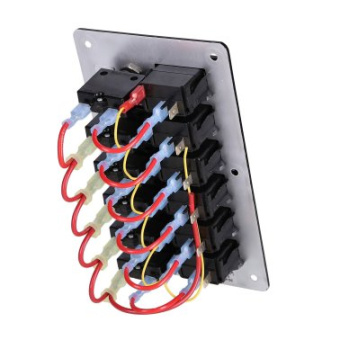 Blue Sea Contura 6-Circuit Watertight Panel With Circuit Breaker