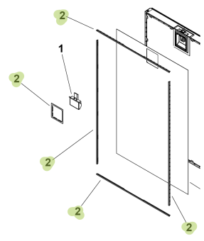 Isotherm SGE00020AA - Kit Frame Door For Fixing Panel for FL115 Freeline 115 Elegance Fridge