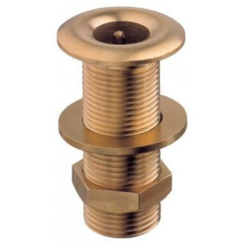 Guidi Thru-Hull Connection Straight Yellow Brass, BSPP Thread