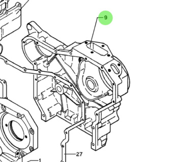 Bukh 000E4814 - Rear End Cover for DV36 and DV48 Engines