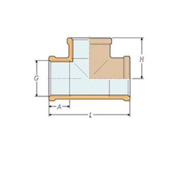 Guidi T-Piece Bronze 2 1/2"