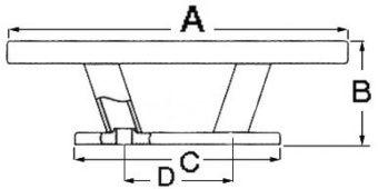 Osculati 40.137.51 - Nordik Black Line Cleat 150 mm