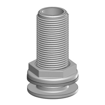 Trudesign 90432 Threaded Thru-Hull - 3/4'' BSP - White - Packaged
