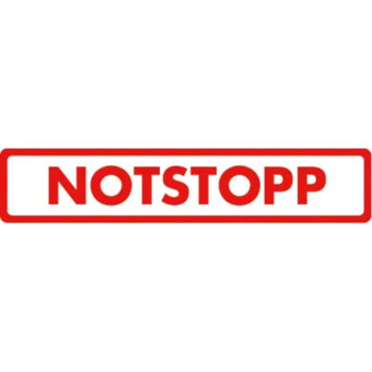 Marine Emergency Stop Identification Sticker, German, Soft PVC, 150×30 mm