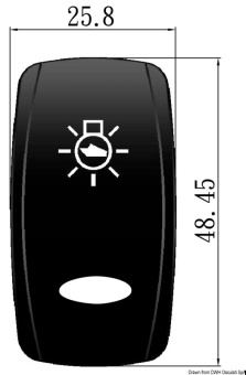 Osculati 14.213.26 - Oval Toggle For Marina TOP Switch Windscreen Wiper