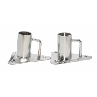 A.A.A Stainless Steel Stanchion Bases 0°