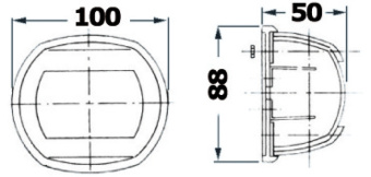 Osculati 11.410.11 - Classic 12 white/112.5° red navigation light