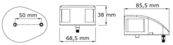 Osculati 11.037.05 - Mouse Deck Navigation Light BicolorABS Body White