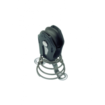 Barton N00170 – Single Sprung Stand-Up Block Size 0 20mm, Plain Bearing, Ø20mm Sheave, Max Rope 6mm