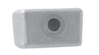 Zinc Anode OMC/Johnson/Evinrude, Block V4/V6 (OEM 393023)