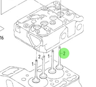 Nanni Diesel 970313911 - Exhaust Valve for N2 and N3 Series Engines