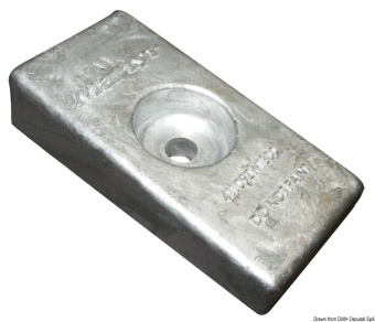 Honda 41109-ZW-1-B000 75/225 HP Zinc Plate Anode 36x17x71 mm - Osculati 43.293.00