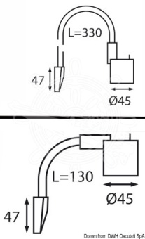 Osculati 13.239.25 - Flexible Arm 6-LED Light For Bedside Silver Titan