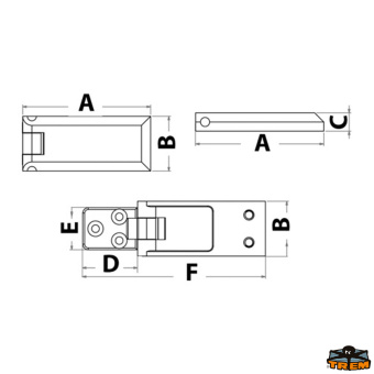 Trem M3530045 - Hatches Hinge 45x30 mm
