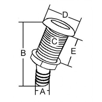 Marine Town 15 Degree Stalon Side Deck Drain