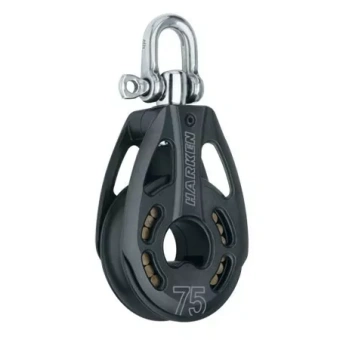 Harken 3231 - 75mm Black Magic 1-Sheave Aluminum Block Swivel