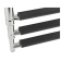 Osculati 49.541.33 - Telescopic narrow ladder AISI316 3 black steps