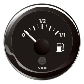 VDO A2C59514082 - Fuel Level Gauge 0 - 1/2 - 1/1, 3-180 Ω Black ViewLine 52 mm 