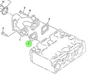 Nanni Diesel 970495102 - Intake Manifold Gasket for HE Series Engines