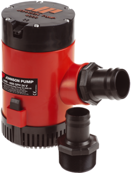 Johnson Pump 32-4000-02 - L-series Bilge Pump L4000, 24V/7.5A, 252l/min, Hose Connection 1-1/2" & 2"