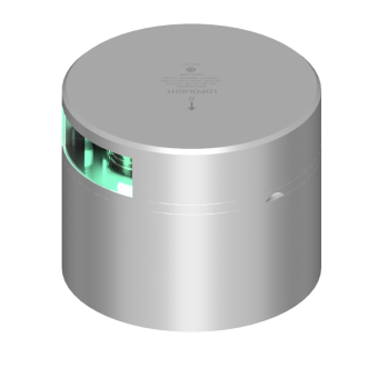 Lopolight 301-008-CD - Navigation Light 2NM 112,5° Green, Starboard, Silver w/Conn & CD-Base