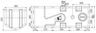 Osculati 50.143.24 - Waste Water Tank with Macerator 24 V 100 l