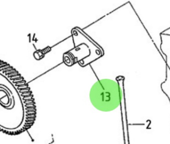 Nanni Diesel 970307546 - Idle Gear Shaft for Camshaft Assembly