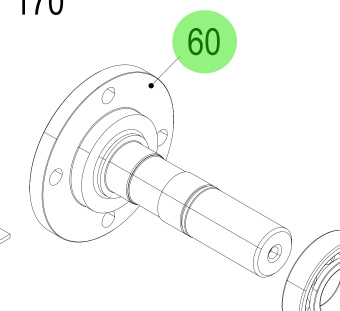 Steyr 2178814-2 - Adapter Shaft for Mercury on Steyr Engines