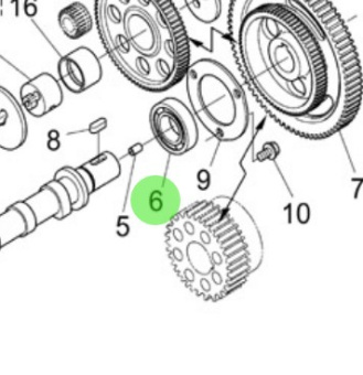 Nanni Diesel 970314924 - Roller Bearing for Camshaft Assembly