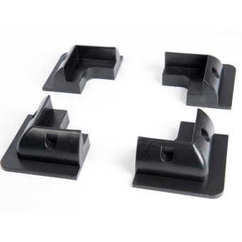 Corner Blocks Black For Solar Panel (Set Of 4)